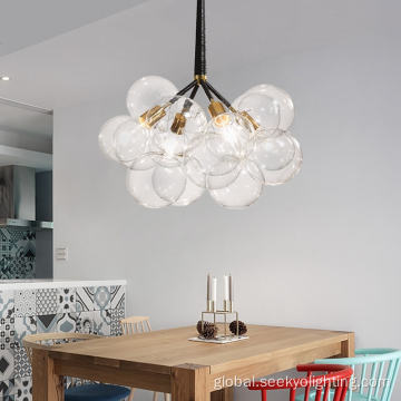 Nordic Pendant Lamp Modern clear glass combination chandelier Factory